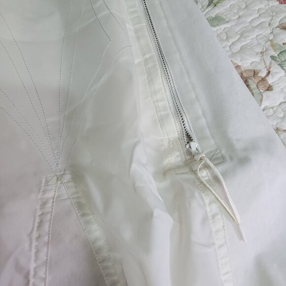 New Old Stock Open Crotch Girdle SZ 27 Angela Satin Accents Side Zipper - Picture 2 of 4